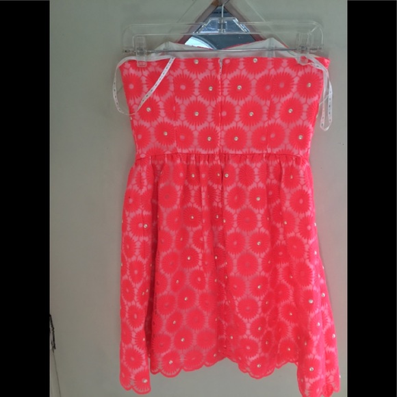 Fiesta hot pink pinwheel organza Payton dress - Picture 2 of 10